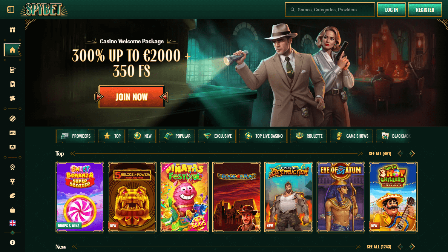 Spybet Casino Desktop screenshot